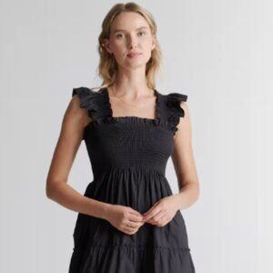 Quince - 100% Organic Cotton Poplin Smocked Midi Dress